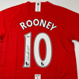 Autographed/Signed Wayne Rooney Manchester United Red 2008 Jersey BAS COA