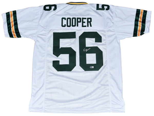 EDGERRIN COOPER AUTOGRAPHED GREEN BAY PACKERS #56 WHITE JERSEY BECKETT