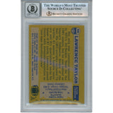 Lawrence Taylor Autographed 1982 Topps #434 Trading Card Slab Beckett 53182