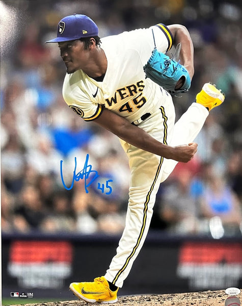 Milwaukee Brewers Pitcher ABNER URIBE Signed 16x20 Photo #2 AUTO - JSA