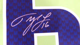 SEAHAWKS TYLER LOCKETT AUTOGRAPHED FRAMED COLOR RUSH NIKE TWILL JERSEY 160683