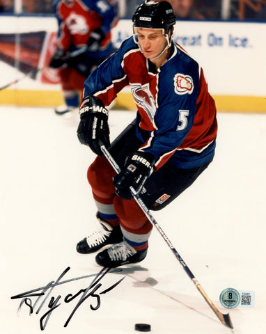 Alexei Gusarov Autographed/Signed Colorado Avalanche 8x10 Photo Beckett 57738