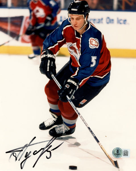 Alexei Gusarov Autographed/Signed Colorado Avalanche 8x10 Photo Beckett 57738