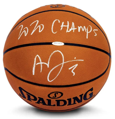 ANTHONY DAVIS Autographed "2020 Champs" Lakers Official NBA Basketball UDA