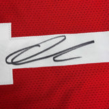 Autographed/Signed Quinshon Judkins Ohio State Red College Jersey Beckett COA