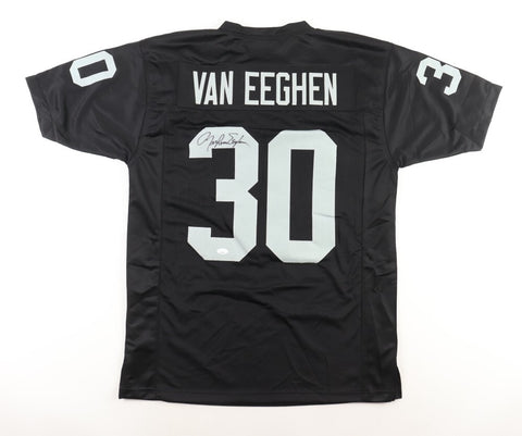 Mark van Eeghen Signed Oakland Raiders Jersey (JSA) Super Bowl XI & XV Champion