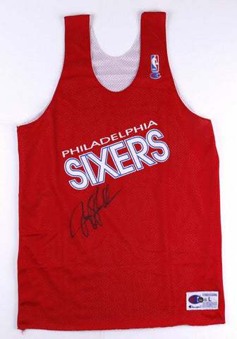 Jerry Stackhouse Signed Philadelphia 76ers Practice Champion Jersey Beckett COA