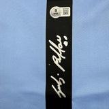 Framed Signed Gianluigi Buffon 35x39 Juventus Blue Jersey BAS COA