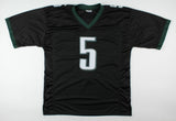 Donovan McNabb Signed Philadelphia Eagles Black Jersey (JSA COA) 6 X Pro Bowl QB