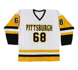 Jaromir Jagr Signed Pittsburgh Penguins Custom White NHL Jersey