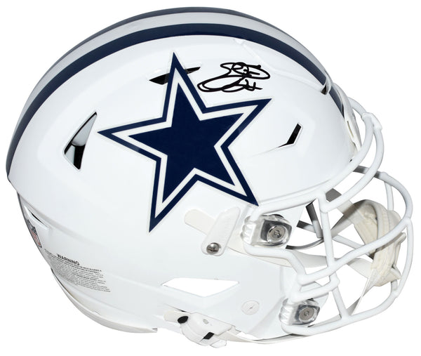 EMMITT SMITH SIGNED DALLAS COWBOYS WHITE ALT AUTHENTIC SPEEDFLEX HELMET BECKETT
