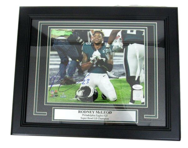 Rodney McLeod Eagles Superbowl LII Champion Signed 8x10 Photo Framed JSA 135199