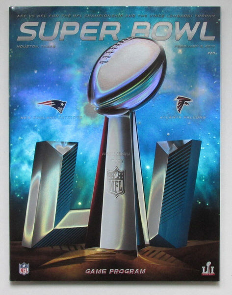 2017 Super Bowl LI Hologram Game Program Patriots vs. Falcons 167872