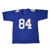 Theo Johnson Autographed New York Giants Pro Style Blue Jersey Beckett Witnessed