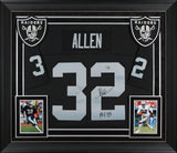 Raiders Marcus Allen "HOF 03" Signed Black Mitchell & Ness Framed Jersey Fanatic