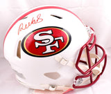 Deebo Samuel Autographed 49ers F/S Flat White Speed Authentic Helmet- Fanatics