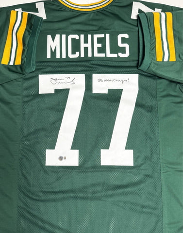 Packers JOHN MICHELS Signed Custom Replica Jersey AUTO w/ "SB XXXI Champs" - BAS