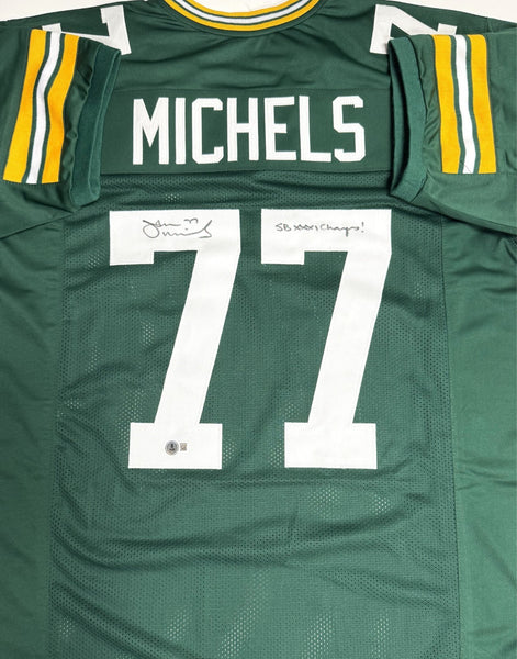 Packers JOHN MICHELS Signed Custom Replica Jersey AUTO w/ "SB XXXI Champs" - BAS