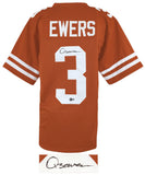 Quinn Ewers Signed Orange Custom College Football Jersey - (Beckett COA) (TEXAS)