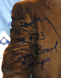 Mike Shanaham Autoghaphed/Inscribed Super Bowl 32 & 33 Champs 8x10 JSA COA