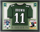 A J Brown Signed Philadelphia Eagles 35x43 Framed Jersey (Beckett) All Pro WR