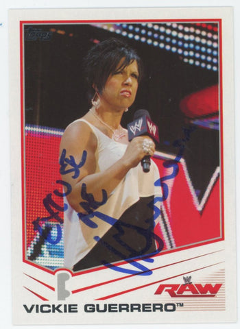 Vickie Guerrero WWE Authentic Signed 2013 Topps #42 Card BAS #BS86695