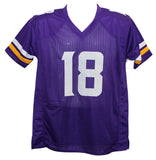 Justin Jefferson Autographed/Signed Pro Style XL Purple Jersey Beckett 27710