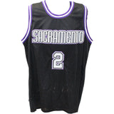 Mitch Richmond Autographed/Signed Black Pro Style Jersey JSA 45969