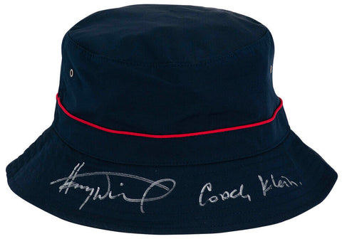 Henry Winkler Signed Waterboy Navy Bucket Coaching Hat w/Coach Klein