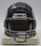 Mick Tingelhoff HOF Vikings Signed/Inscribed Mini Football Helmet JSA 212268