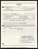 Biggie Munn HOF Michigan State Head Coach Signed/Auto Contract JSA BA199660