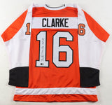 Bobby Clarke Signed Philadelphia Flyers Captains Jersey inscribed HOF 87/Beckett