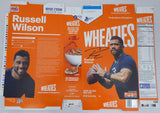 RUSSELL WILSON AUTOGRAPHED WHEATIES BOX SEATTLE SEAHAWKS RW HOLO STOCK #145847
