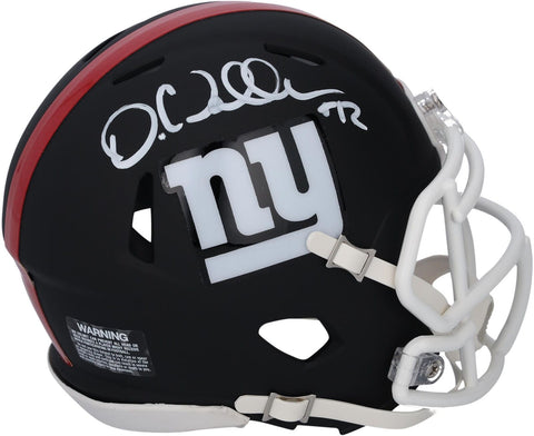 Darren Waller New York Giants Autographed Riddell Black Matte Speed Mini Helmet