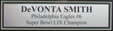 DeVonta Smith Autographed Football Jersey Eagles Framed Beckett 213543