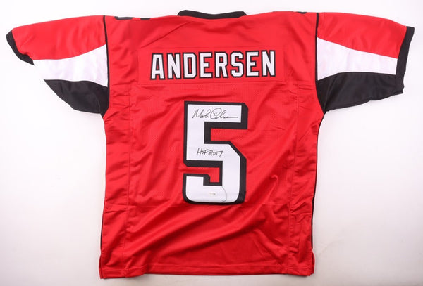 Morten Andersen Signed Atlanta Falcons Jersey Inscribed "HOF 2017" (JSA) Kicker