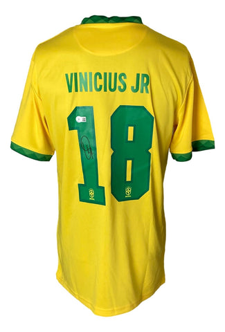 Vinicius Junior Signed Brazil Soccer Jersey BAS