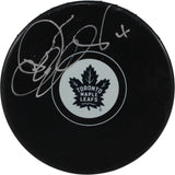 Dave Ellett Autographed/Signed Toronto Maple Leafs Logo Puck JSA 53991