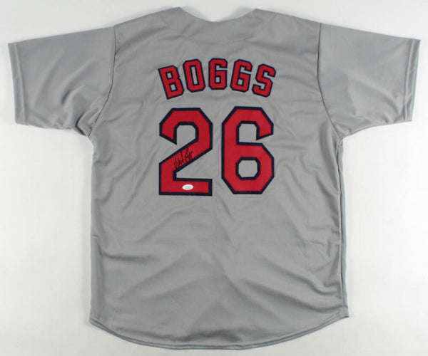 Wade Boggs Signed Boston Red Sox Gray Jersey (JSA COA) 12xAll-Star 3B 1985-1996