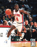 Joe Dumars Autographed Signed 8x10 Photo Detroit Pistons Beckett BAS QR #BS12901