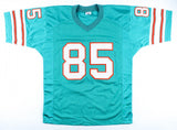 Mark "Super" Duper Signed Miami Dolphins Teal Jersey (JSA) 3xPro Bowl W.R.