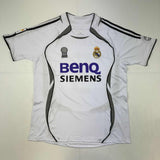 Autographed/Signed Fabio Cannavaro Real Madrid White Soccer Jersey Beckett COA