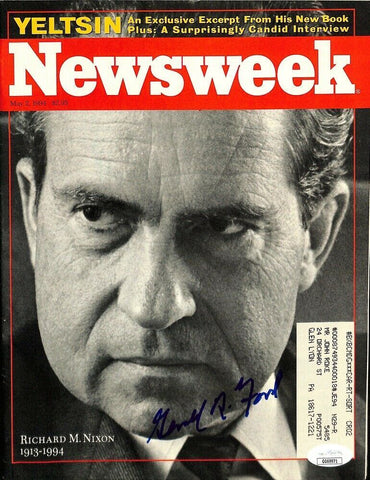 President Gerald Ford Signed Newsweek Magazine JSA