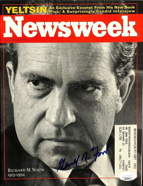 President Gerald Ford Signed Newsweek Magazine JSA