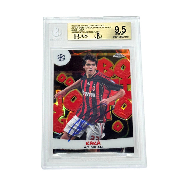 Kaka Signed 2022-23 Topps Chrome UCC Joga Bonito Gold /50 - BGS 9.5