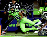 Tyler Lockett Signed Framed 8x10 Photo Seahawks Color Rush Green MCS Holo