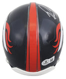 Broncos Bill Romanowski Authentic Signed VSR4 Rep Mini Helmet W/ Case BAS