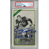 Jerry Kramer Autographed/Signed Green Bay Packers Postcard PSA Slabbed 54801