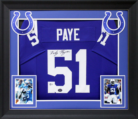 Kwity Paye Authentic Signed Blue Pro Style Framed Jersey BAS Witnessed