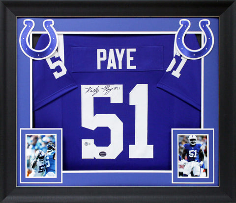 Kwity Paye Authentic Signed Blue Pro Style Framed Jersey BAS Witnessed